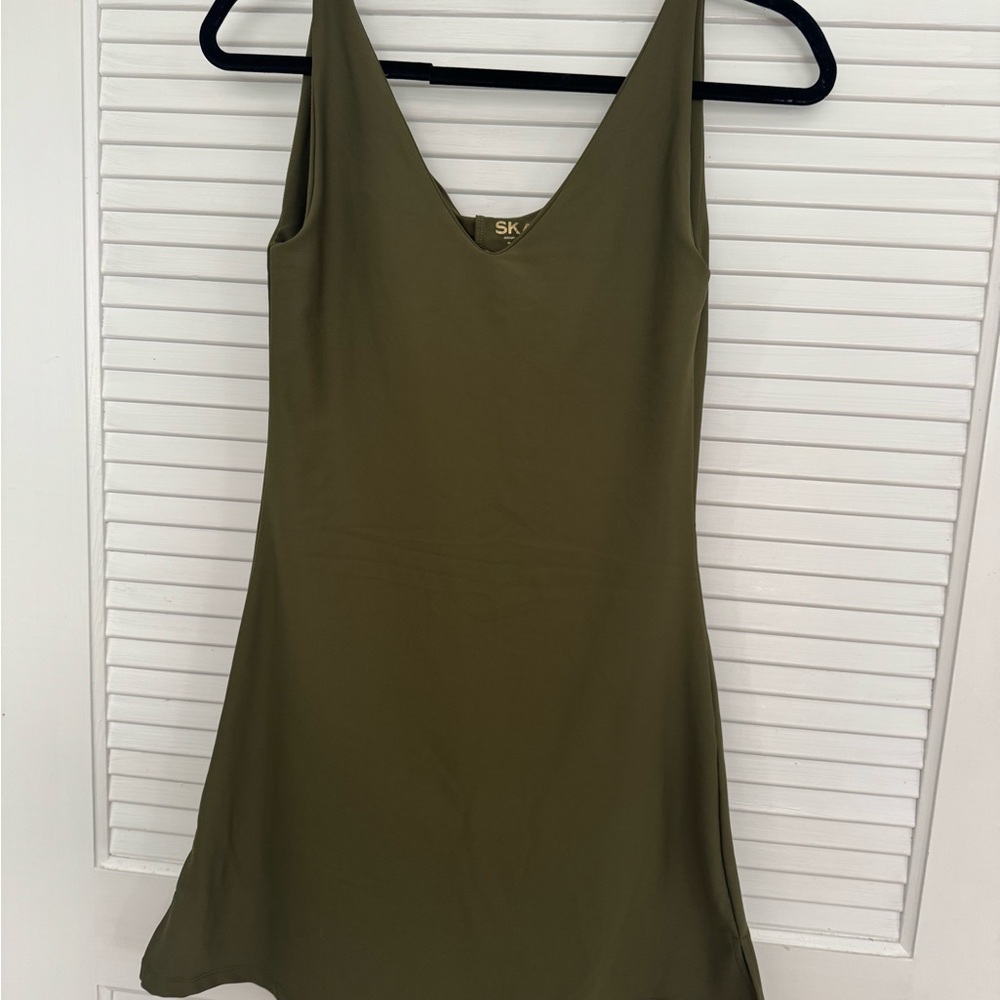 Skatie Olive Green Slip Dress